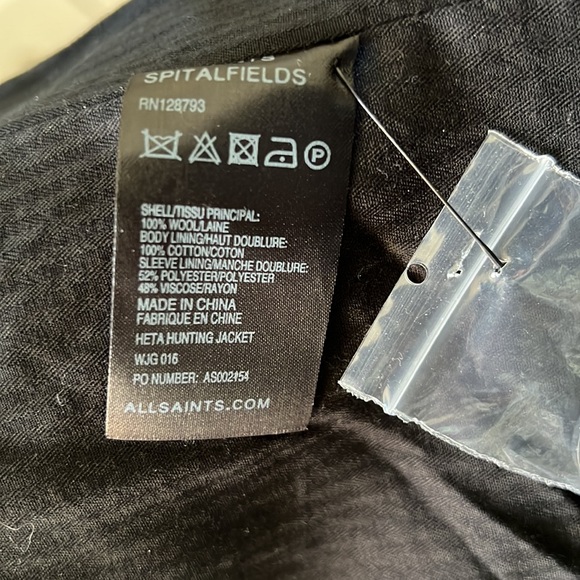 Allsaints spitalfields Heta Hunting Jacket and skirt suit in Navy plaid wool - Picture 10 of 10